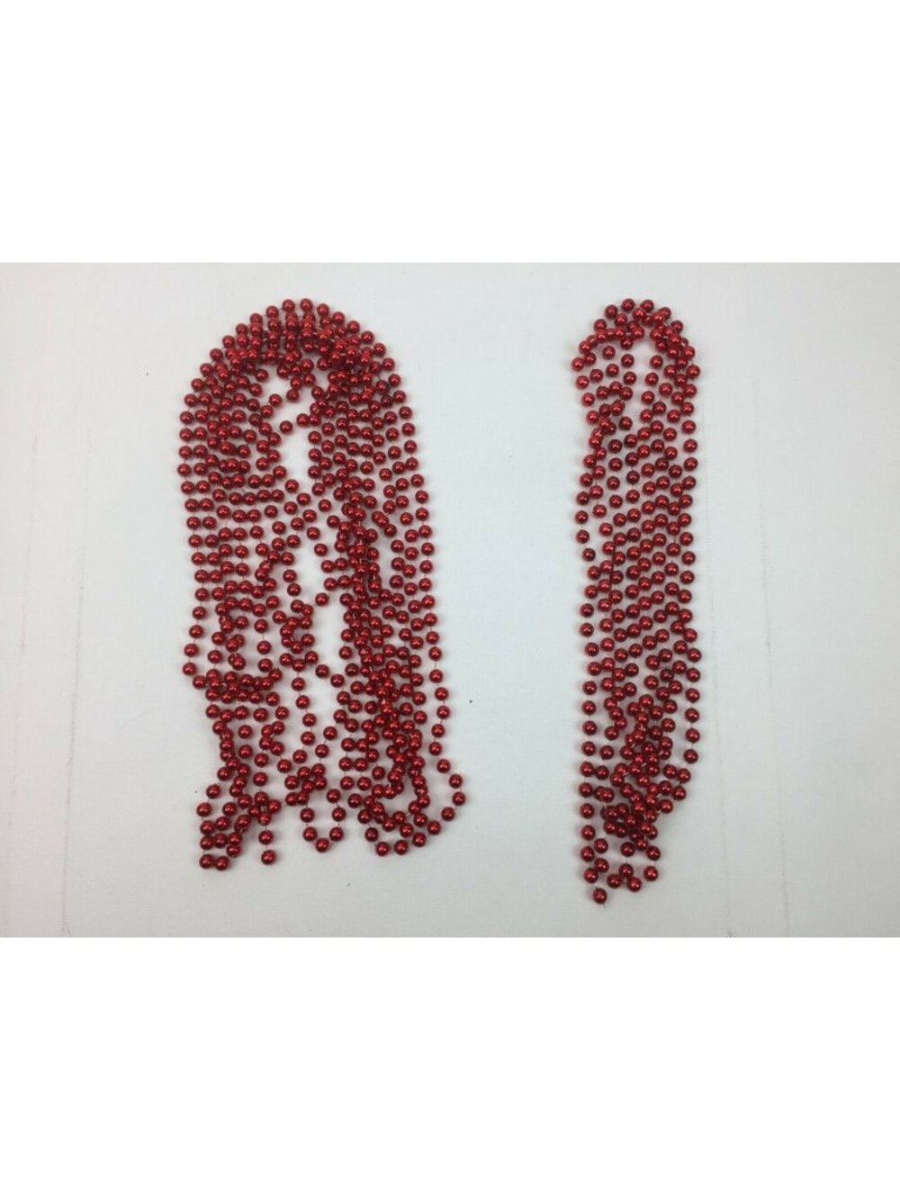 Red Metallic Bead Necklaces Bulk Lot For Party Decorations Or Craft Projects